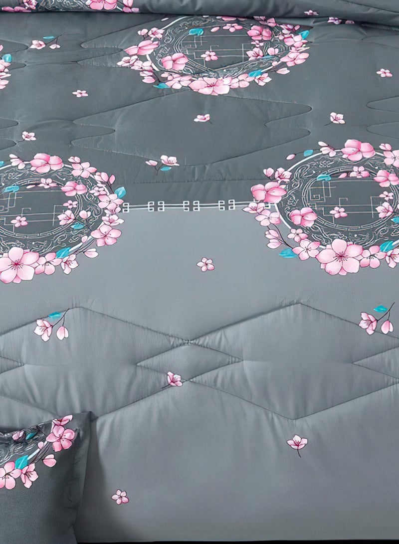 Ming Li 4 Pieces Single Size 160x210Cm Comforter Set Medium Filling Bedding Set for All Season Includes 1Comforter 1Bedsheet 1Pillow Shams and 1Cushion cases - Image 5