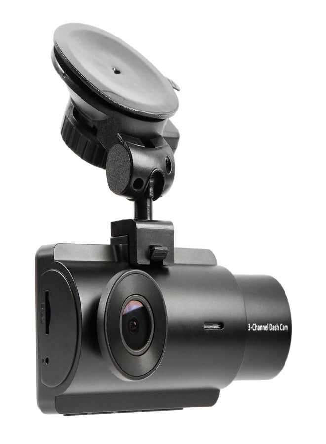 USARemote 3Channel Dash Cam WDR 1440P+1080P Front and Rear Inside 3 Inch Screen, G Sensor Motion Detection and Loop Recording, Reverse Car Camera Dashcam, GPS Suction Mount, USB Type C for Cars - Image 2