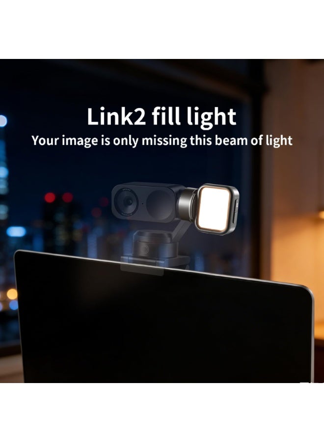 ميني ملء ضوء لـ Insta360 Link2 / 2C / 2PRO, ضوء الفيديو المغناطيسي LED مع 4 درجات حرارة الألوان والتخفيف بدون خطوات, ضوء الكاميرا المحمولة للبث الحي, تسجيل الفيديو, التسجيل - Image 3
