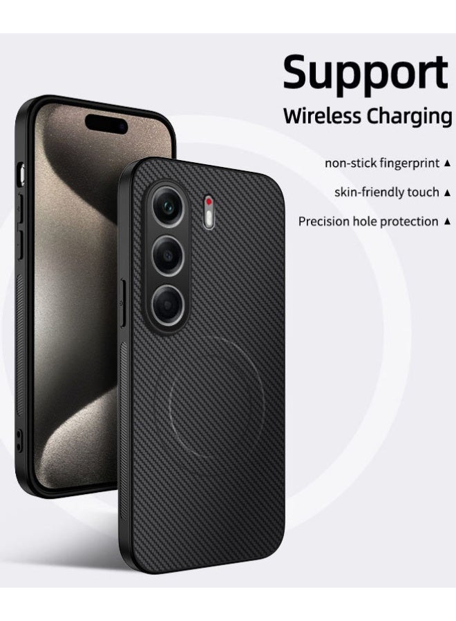 general for infinix NOTE 50 pro Case Fit for Magsafe, Carbon Fiber & Flexible Silicone Bumper Cover Rugged Lightweight Slim Fit Grip Shockproof Protection - Image 5