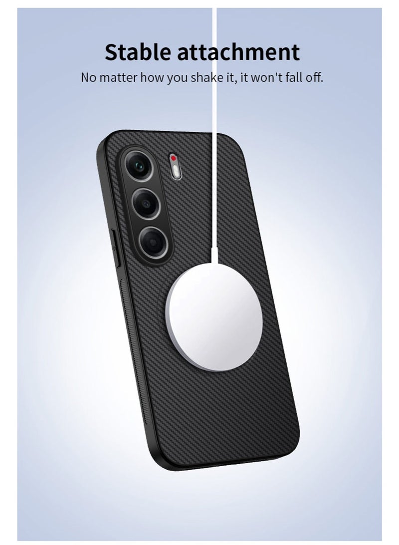 general for infinix NOTE 50 pro Case Fit for Magsafe, Carbon Fiber & Flexible Silicone Bumper Cover Rugged Lightweight Slim Fit Grip Shockproof Protection - Image 3