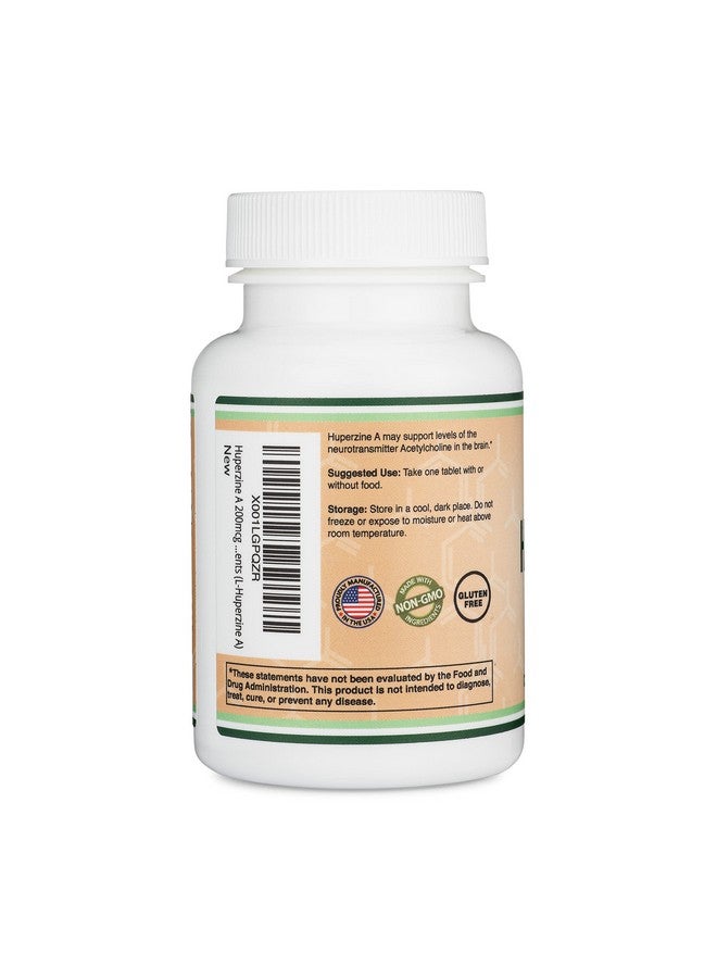 Double Wood Supplements Huperzine A 200Mcg (Third Party Tested) Manufactured In The Usa 120 Tablets Brain Supplement To Promote Acetylcholine (Acetylcholinesterase Inhibitor) Supports Memory And Focus By Double Wood - Image 4