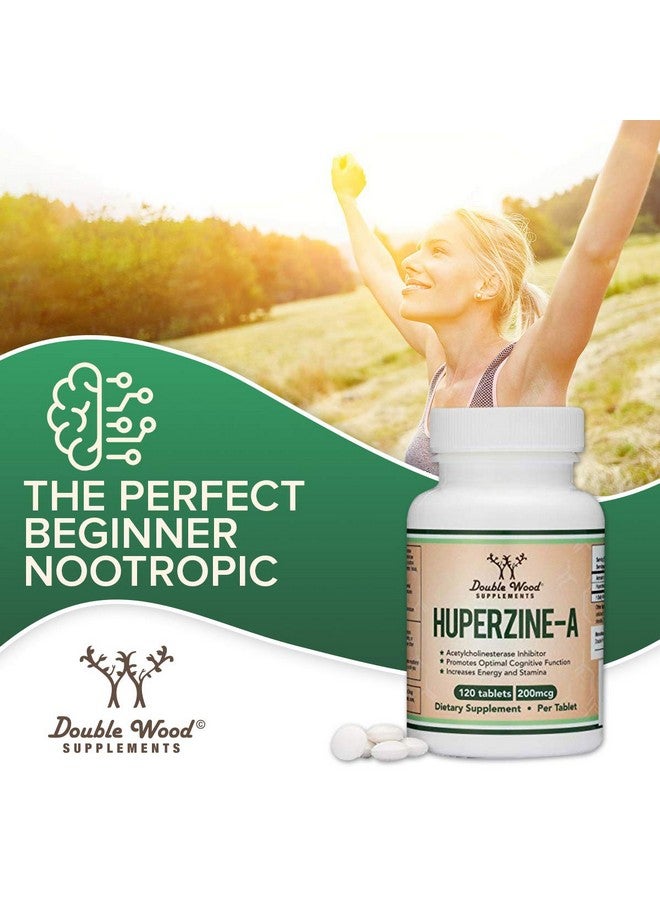 Double Wood Supplements Huperzine A 200Mcg (Third Party Tested) Manufactured In The Usa 120 Tablets Brain Supplement To Promote Acetylcholine (Acetylcholinesterase Inhibitor) Supports Memory And Focus By Double Wood - Image 5