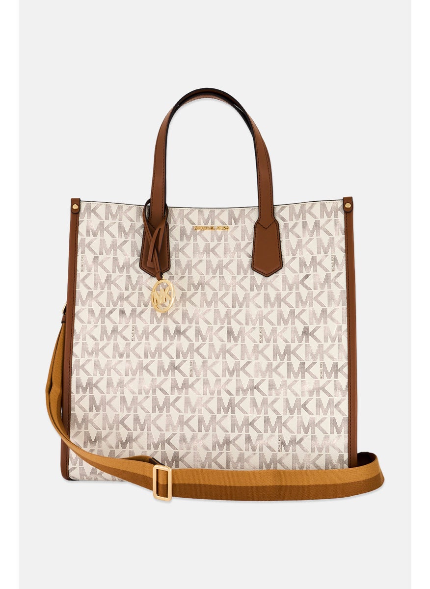 Michael Kors Women Brand Logo Maple Tote Bag 36 H x 36 L x 15 W cm, Beige/Brown  - Image 2