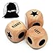 Bilywey 3pcs Left Right Center Game Dice 1 inch Beech Wood Dices with Drawstring Bag 3 pcs - Image 2