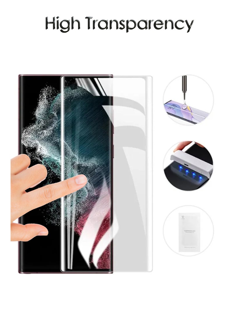 For Samsung Galaxy S24 Ultra - UV Liquid Glue Full Curved Coverage Tempered Glass Screen Protector - Image 4