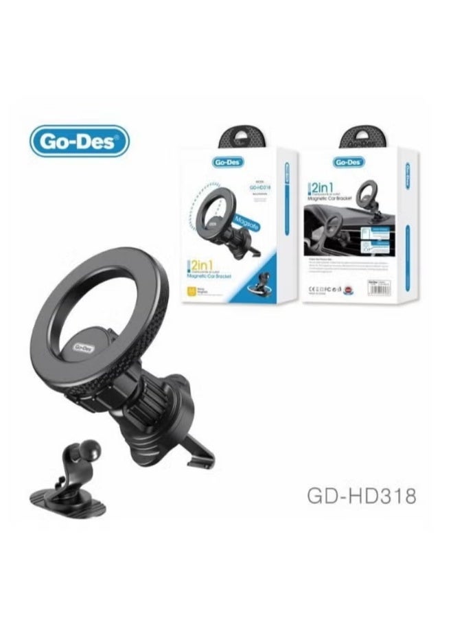 2-in-1 Magnetic Car Bracket, 360° Rotation, Dashboard and Air Vent Mount, A Versatile Mounting Solution for Smartphones. | WIDGETS MATRIX - Image 4