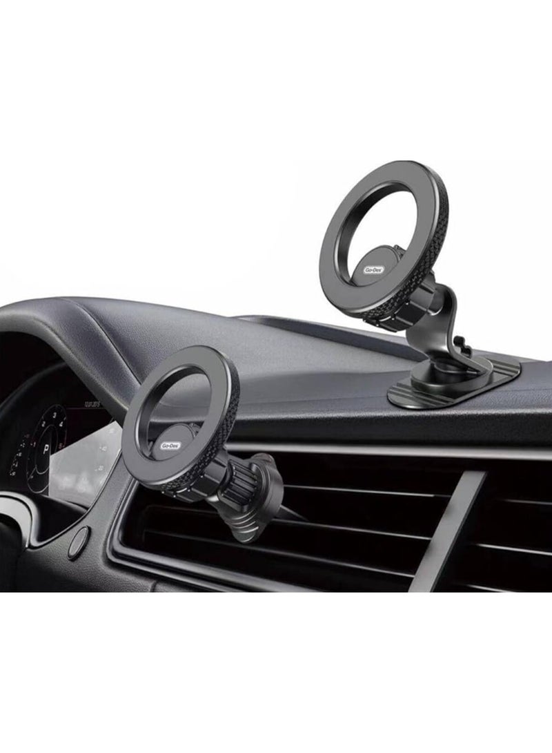2-in-1 Magnetic Car Bracket, 360° Rotation, Dashboard and Air Vent Mount, A Versatile Mounting Solution for Smartphones. | WIDGETS MATRIX - Image 1