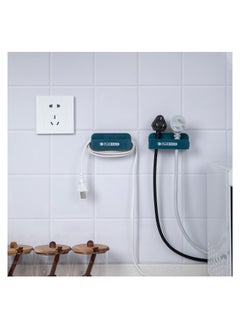 Y&D 4 Pack Hole-Free Clamp Cable Plugs Organizer, Self Adhesive Management Cord Organizer (4 Colors)  - Image 2