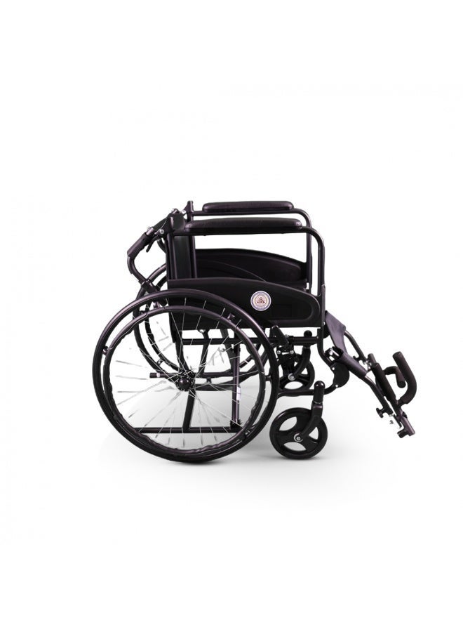 كرسي متحرك لكبار السن خفيف الوزن قابل للطي - ١٨ انش، قابل للتعديل والطي، مناسب لكبار السن والمعاقين والبالغين والمرضى وذوي الإحتياجات الخاصة - Image 2