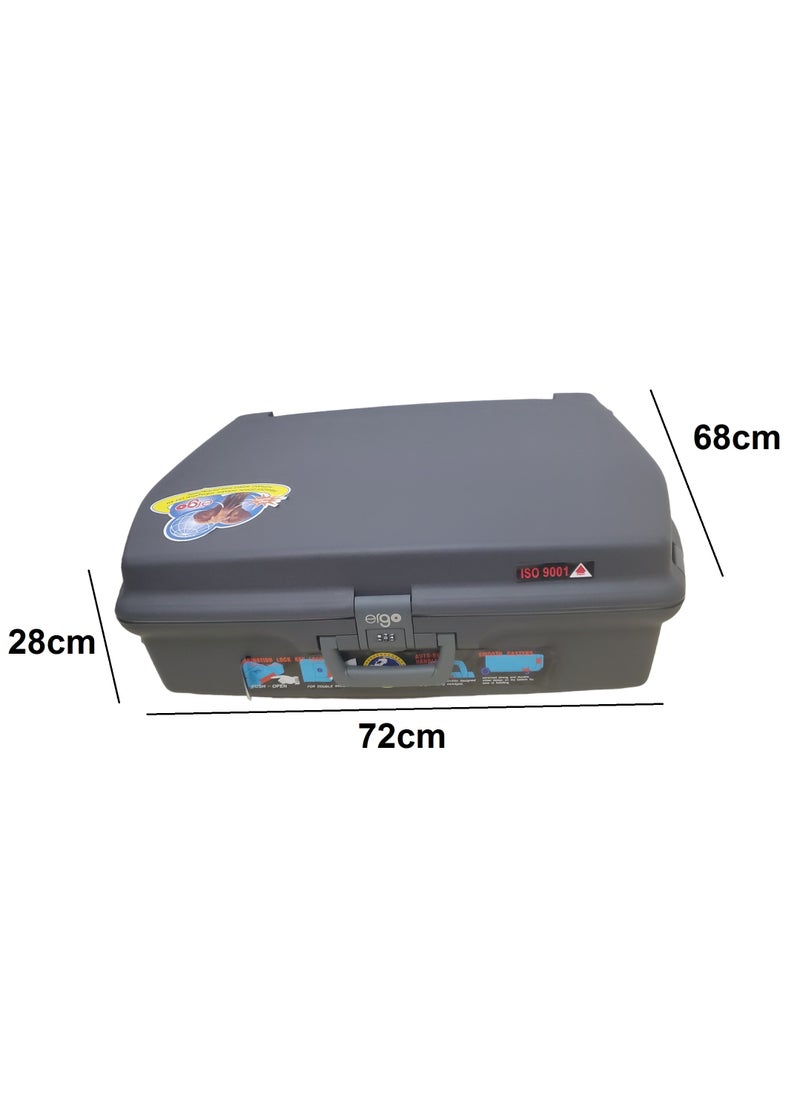 ERGO - Hard Case Travel Luggage Long Lasting Strong Body with 3 Locks - Image 1