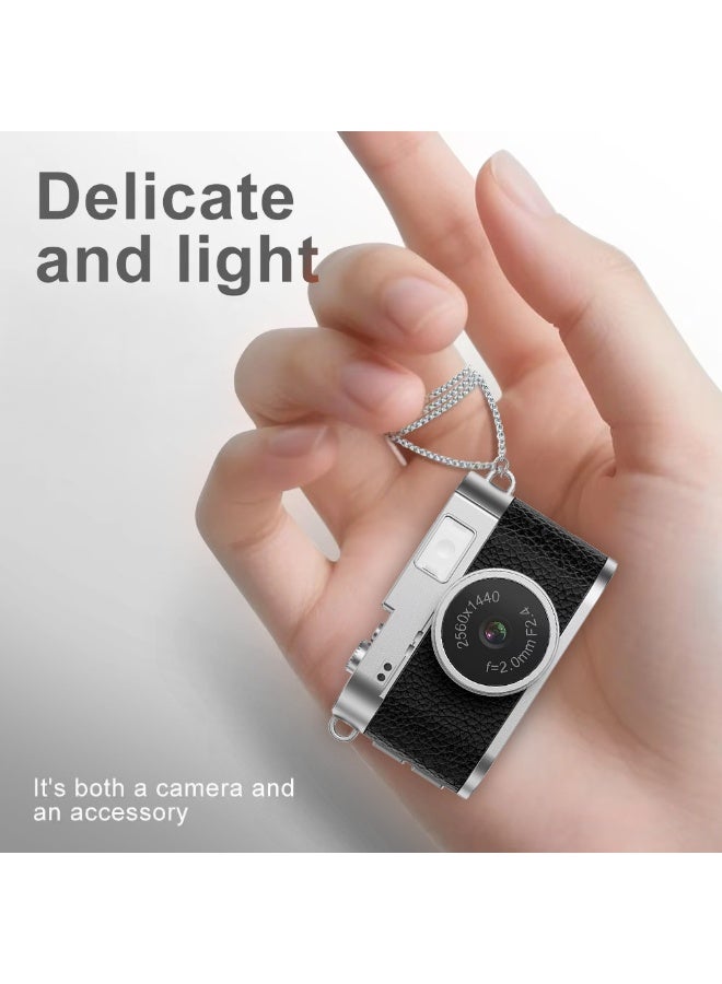 Mini Retro Digital Kids Camera 2K 1440p – Portable Compact Camcorder with 30FPS Video, Wide Zoom, Switchable Creative Filters, Instant Photo Capture, Lightweight Beginner-Friendly Pocket Camera for Travel and Gifts - Image 4