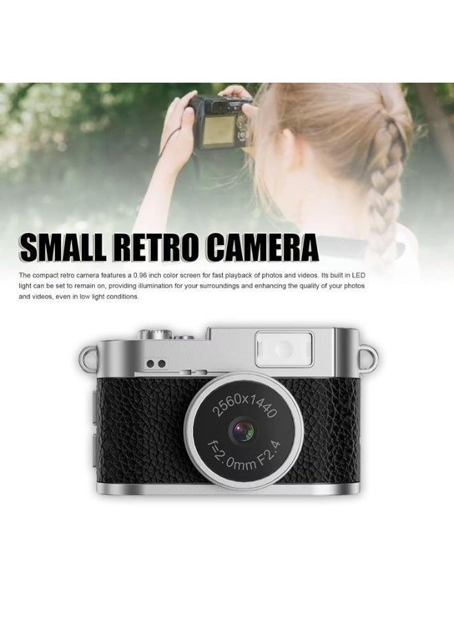Mini Retro Digital Kids Camera 2K 1440p – Portable Compact Camcorder with 30FPS Video, Wide Zoom, Switchable Creative Filters, Instant Photo Capture, Lightweight Beginner-Friendly Pocket Camera for Travel and Gifts - Image 3