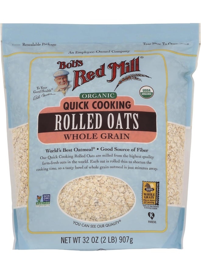 Bob's Red Mill Bob's Red Mill Organic Oats Rolled Quick, 32 Ounce  - Image 1