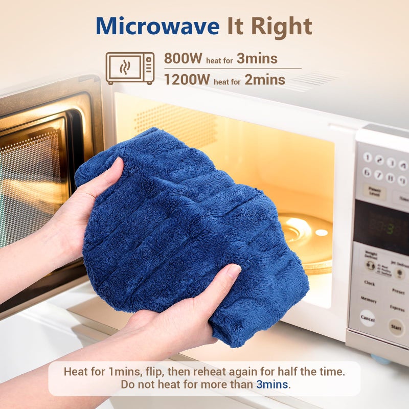 Comfytemp Microwavable Heating Pad for Neck Shoulders, FSA Eligible HSA, 33"Ã—4", Moist Heat Neck Wrap Warmer for Pain Relief, Microwave Heating Pad Warm Compress, Relaxation Items for Women Seniors - Image 4