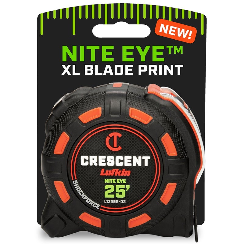 Crescent Lufkin 25 Ft. SHOCKFORCE NITE EYE Tape Measure | L1325B-02 - Image 1