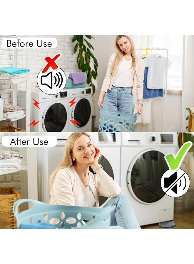 MOMENT 4Pcs Washing Machine Foot Pads, Shock And Noise Cancelling Washing Machine Support, Washing Machine Anti Vibration Pads, Washing Machine Stabilizer For All Washing Machine  - Image 2