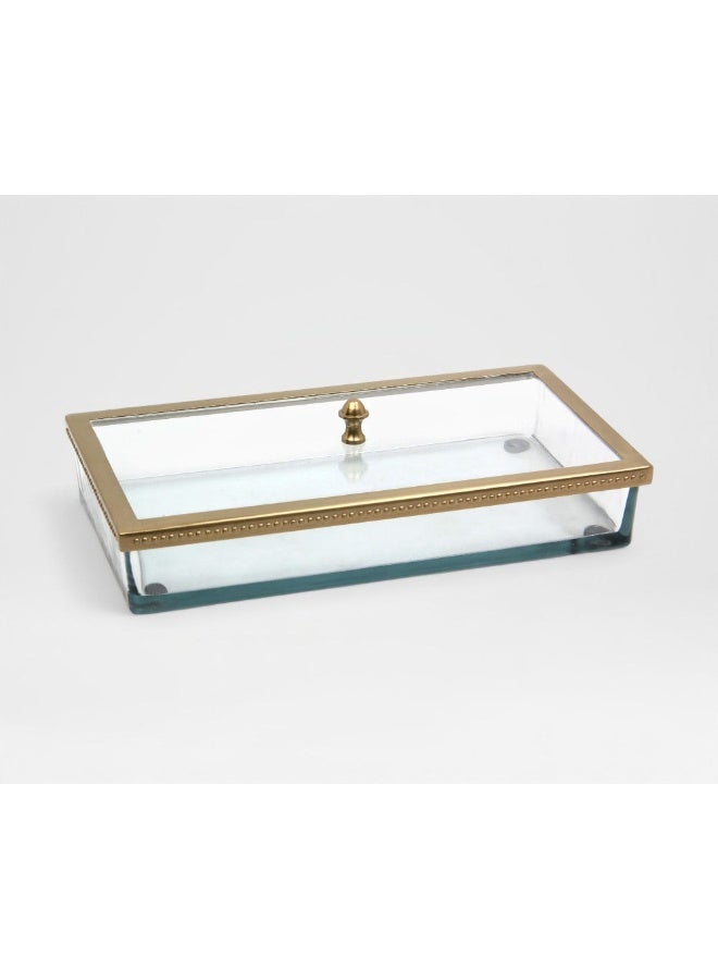 2XL Home Rimi Serving Dish - Gold and Clear - Image 1