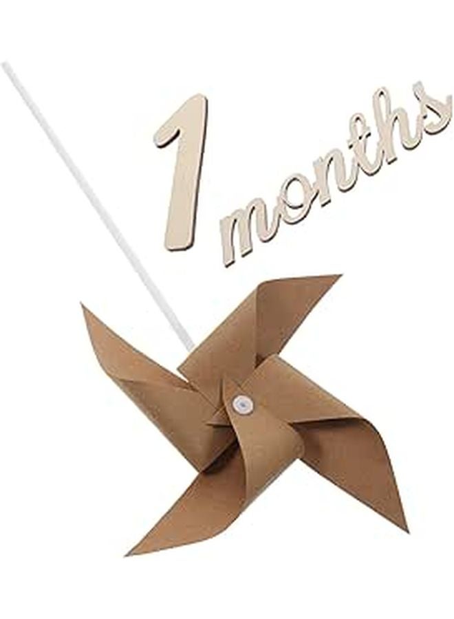 Windmill Photography Props Set For Newborn Full Month Photo Decor Baby Shower Birthday - Image 1