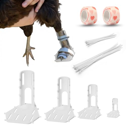 Verigud 4 Sizes Poultry Leg Support Kit Broken Foot Holder for Chicken Bird Duck Goose - Image 1