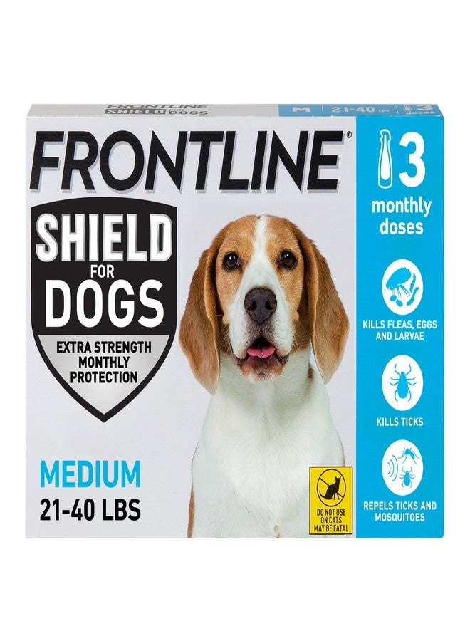 FRONTLINE Shield Flea & Tick Treatment for Medium Dogs 21-40 lbs. Count of 3 - Image 1
