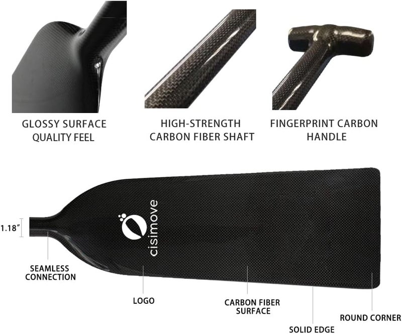 CISIMOVE Lightweight IDBF Approved Carbon Fiber Dragon Boat Paddle - Image 3