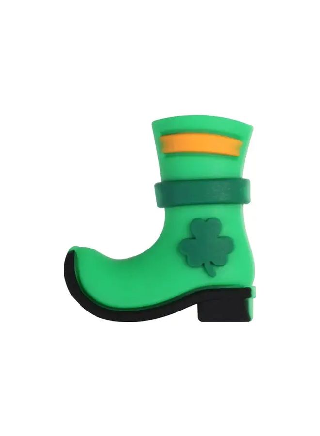 ST. Patricks Day 4pcs Silicone Green Lucky Coin Boot Beads Set For Keychains Decor - Image 5