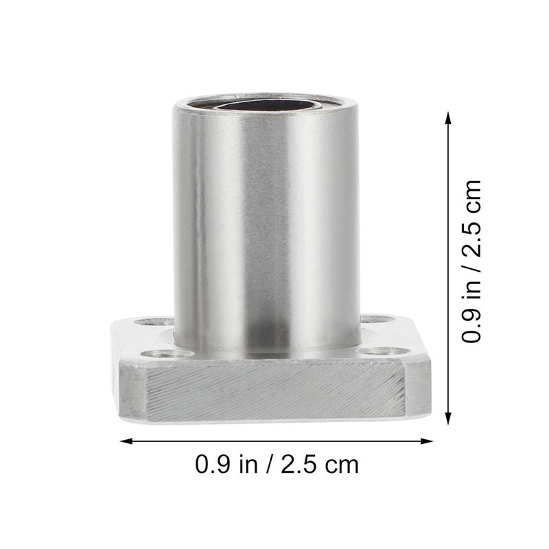 Kichvoe 2pcs Nickel Plated Lmk8uu Flange Linear Bearings for 3D Printer DIY Parts Round Flange Linear Bearings with Precision Sleeve Suitable for Printer Rail Guides - Image 2