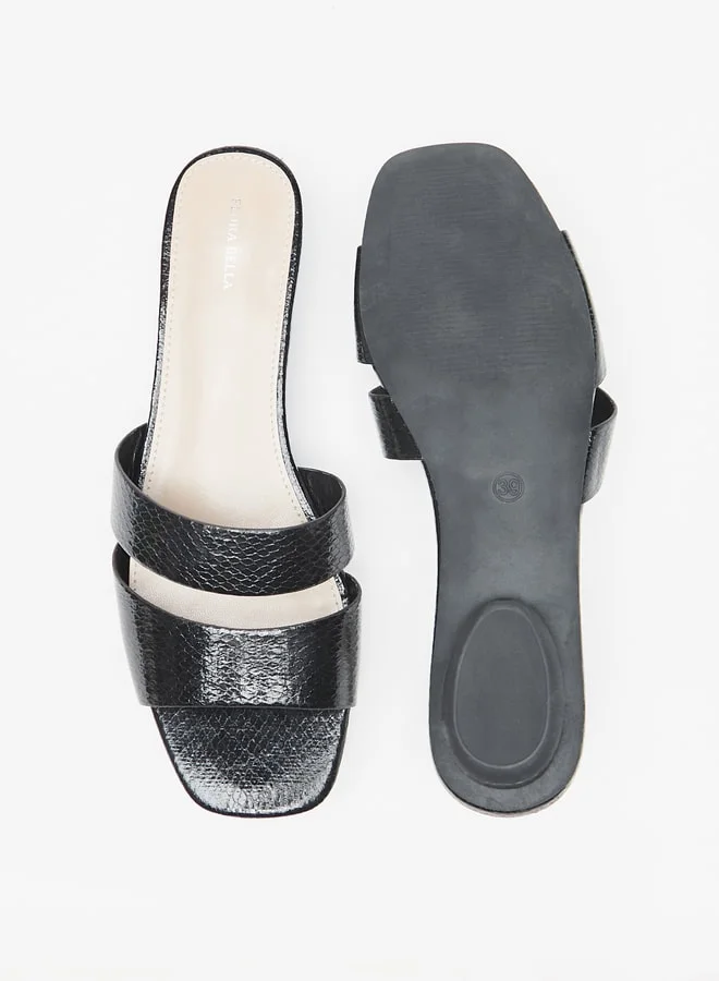 فلورا بيلا من شو إكسبرس Women's Textured Slip-On Flat Sandals Ramadan Collection