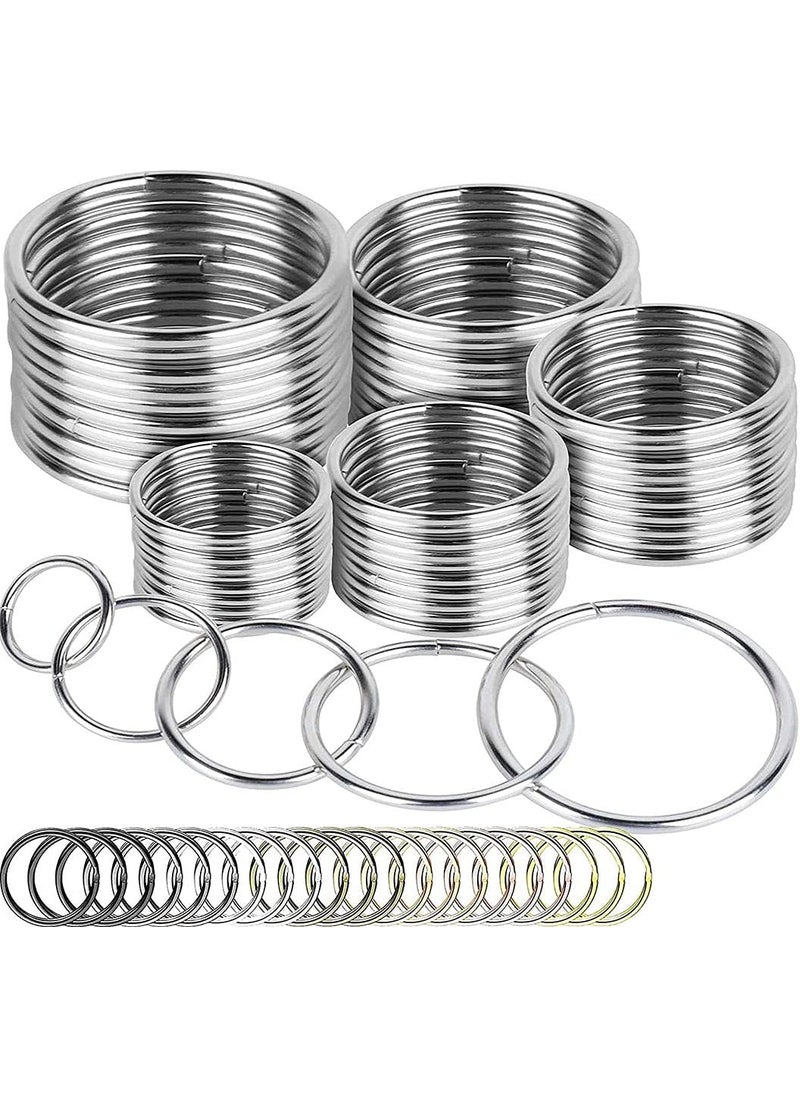 DIY Crafts DIY DIYC13813 Crafts O Ring Silver Metal NonWelded O Ring for Macrame Camping Belt Dog Leashes Hardware Bags and More Craft Project Colour Novelty Special Use Clothing 35 Pcs Silver XLarge  - Image 1
