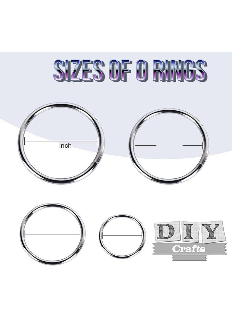 DIY Crafts DIY DIYC13813 Crafts O Ring Silver Metal NonWelded O Ring for Macrame Camping Belt Dog Leashes Hardware Bags and More Craft Project Colour Novelty Special Use Clothing 35 Pcs Silver XLarge  - Image 3
