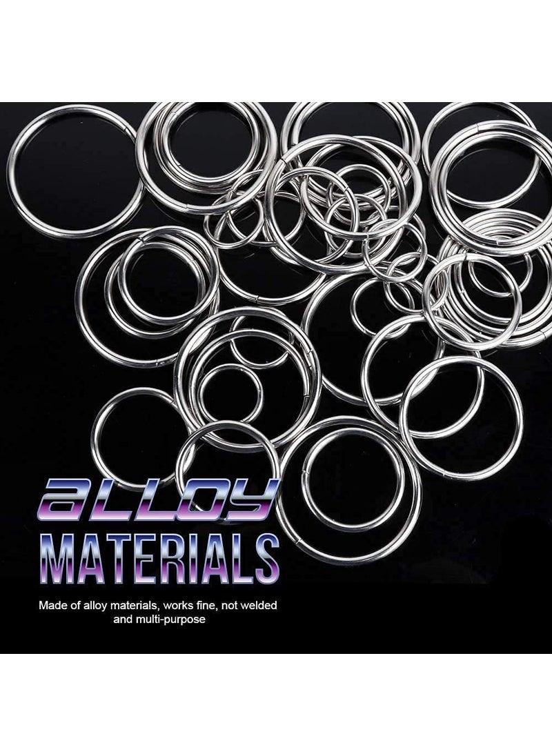 DIY Crafts DIY DIYC13813 Crafts O Ring Silver Metal NonWelded O Ring for Macrame Camping Belt Dog Leashes Hardware Bags and More Craft Project Colour Novelty Special Use Clothing 35 Pcs Silver XLarge  - Image 4