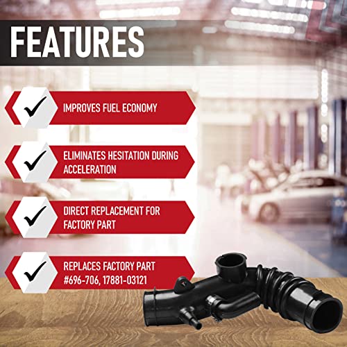 AA Ignition Air Intake Hose - Compatible with Toyota Vehicles - 1997-1999 Camry, 1999 Solara 2.2L - Replaces 696-706, 17881-03121, 696706 - Camry 97, 98, 99 Model Years - Engine Air Intake Filter Tube - Image 2