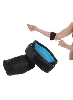 Sweet seven Premium Elbow Braces -Effective Pain Relief for Tennis & Golfer's Elbow -Adjustable Support for Athletes Tendonitis Relief Compression Pad Included -For Men & Women（Light Blue Lining）  - Image 1