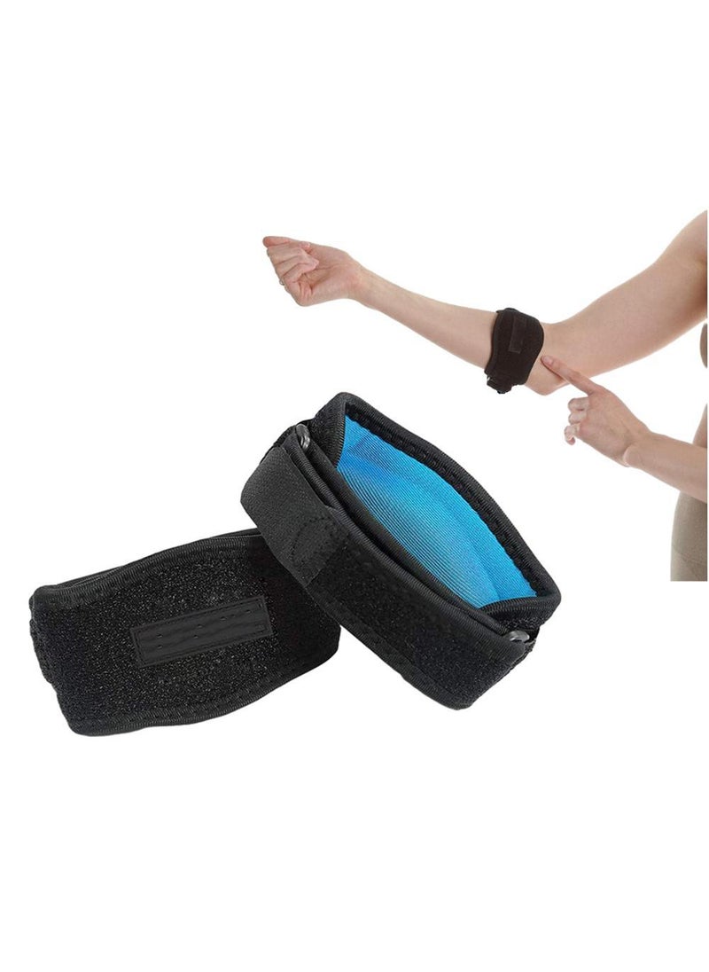 Sweet seven Premium Elbow Braces -Effective Pain Relief for Tennis & Golfer's Elbow -Adjustable Support for Athletes Tendonitis Relief Compression Pad Included -For Men & Women（Light Blue Lining）  - Image 1