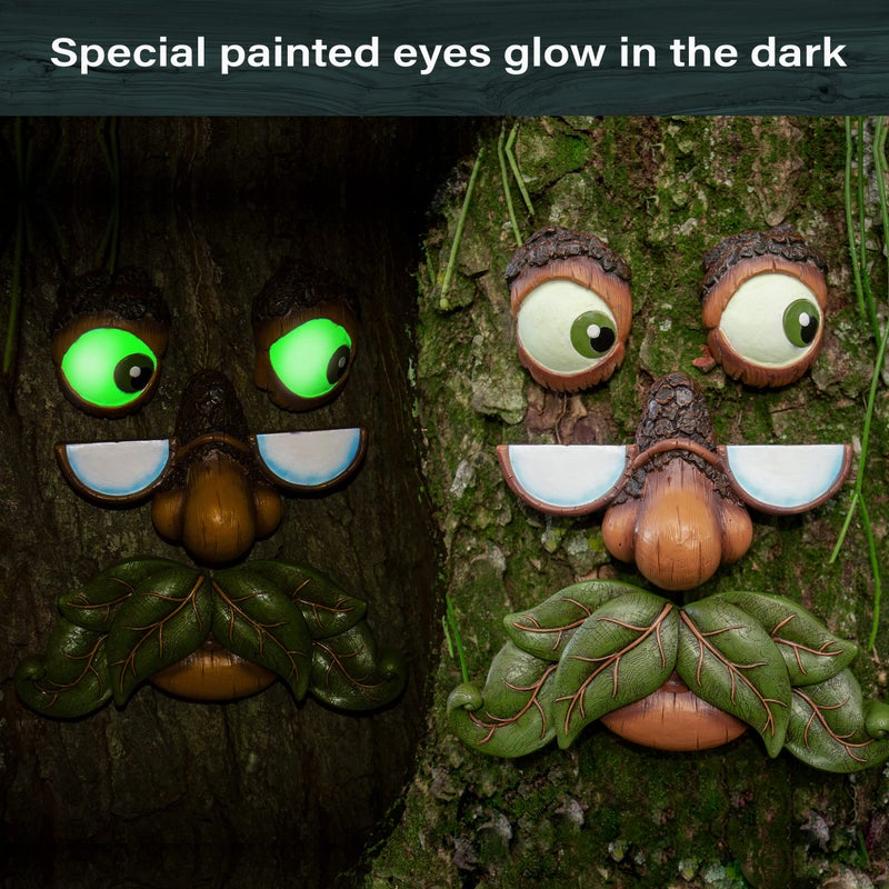 Tree Poetry Tree Faces Decor - Outdoor Yard Art Garden Decoration - Unique Peeker for Outdoors and Indoors - Old Man Tree Hugger Art - Image 3