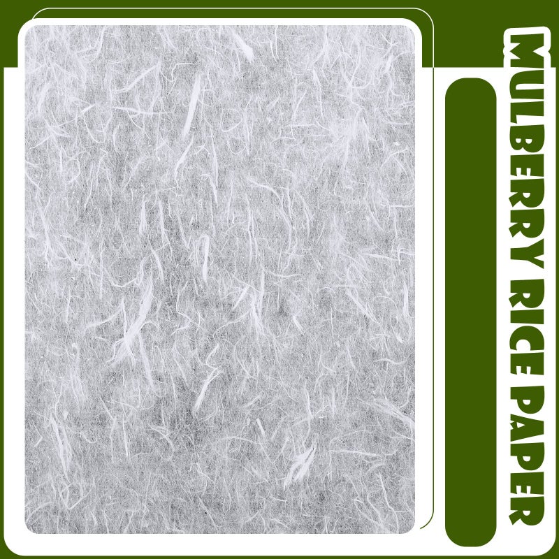 Heentan 50 Sheets A4 Mulberry Paper Bulk for Decoupage Natural Fiber Rice Paper for Writing, Painting, Card Making, DIY Crafts Gift Wrap Card Making, 8.3x11.7inch - Image 5