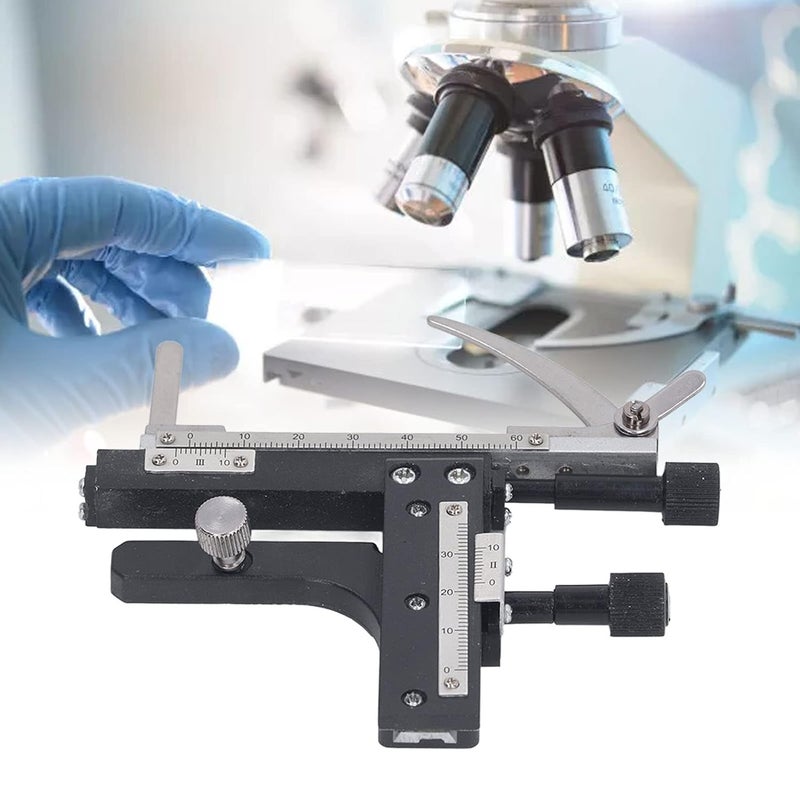 Aluminum Alloy Microscope Caliper Precision Adjustable Mechanical Stage for Laboratory Research - Image 4