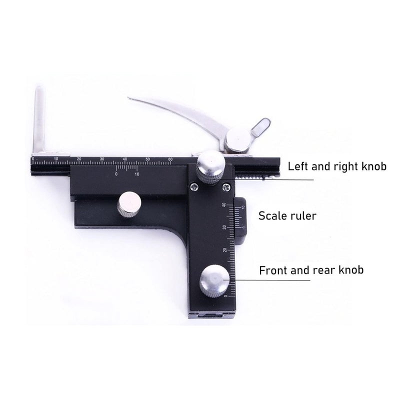 Aluminum Alloy Microscope Caliper Precision Adjustable Mechanical Stage for Laboratory Research - Image 3