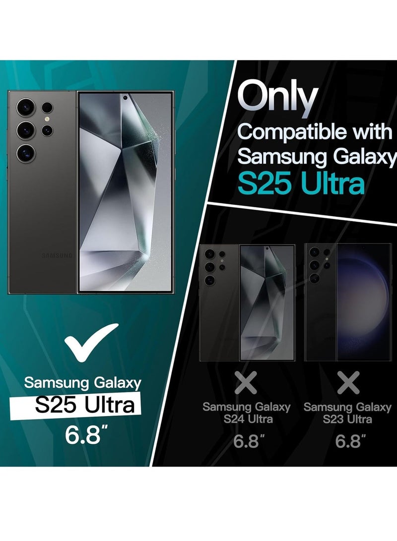 Fuxin Samsung Galaxy S25 Ultra Rotational Metal Ring Case with Kickstand, Shockproof Bumper, Matte Finish, Anti-Fingerprint, and Magnetic Car  Mount - Image 2