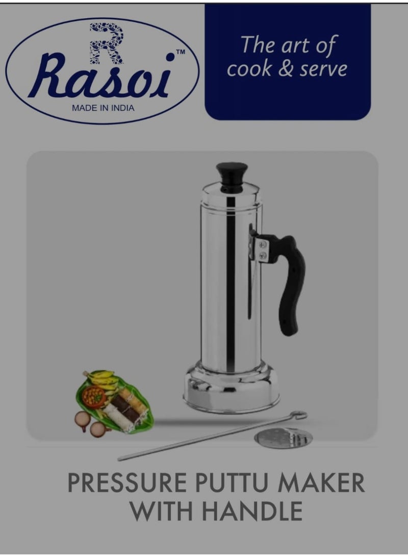 Rasoi Magic RASOI Stainless Steel Pressure Puttu Maker Stainless Steel 29cm - Image 2