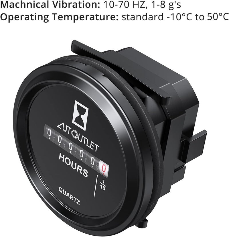 AUTOUTLET Quartz Hour Meter Gauge - Image 2