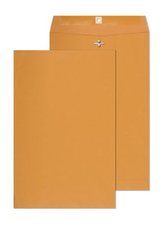 EnDoc 10 X 15 Clasp Envelopes 100 Pack Brown Kraft Catalog Mailing Gummed Seal Envelope 28Lb Heavyweight 10X15 Inches Manila Envelopes For Home Office Business Legal Or School  - Image 1