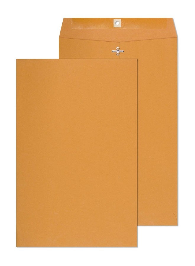 EnDoc 10 X 15 Clasp Envelopes 100 Pack Brown Kraft Catalog Mailing Gummed Seal Envelope 28Lb Heavyweight 10X15 Inches Manila Envelopes For Home Office Business Legal Or School - Image 1