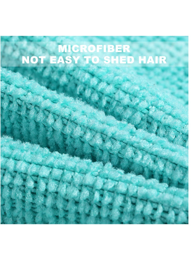 Excefore Microfiber Cleaning Cloth Rags in Two Box (40 Count), 7.9" x 7.9" Reusable Wipes for Cleaning, Edgeless Terry Towels, Small Cleaning Cloths for Home, Kitchen and Car, Blue - Image 3