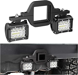 Nilight Nilight 2 PCS 4 Inch 60W Led Pods with 2.5 Inch Tow Hitch Mounting Brackets LED Backup Reverse Lights Rear Search  - Image 1