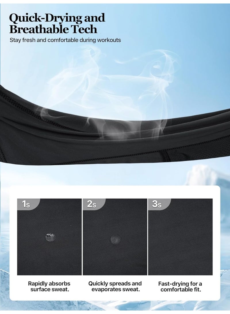 Generic 2Pcs Balaclava Face Mask with Glasses Holes for Men Women,Summer Cooling Shiesty Full Mask,Sun UV Protection for Motorcycle,Cycling,Skiing  - Image 4