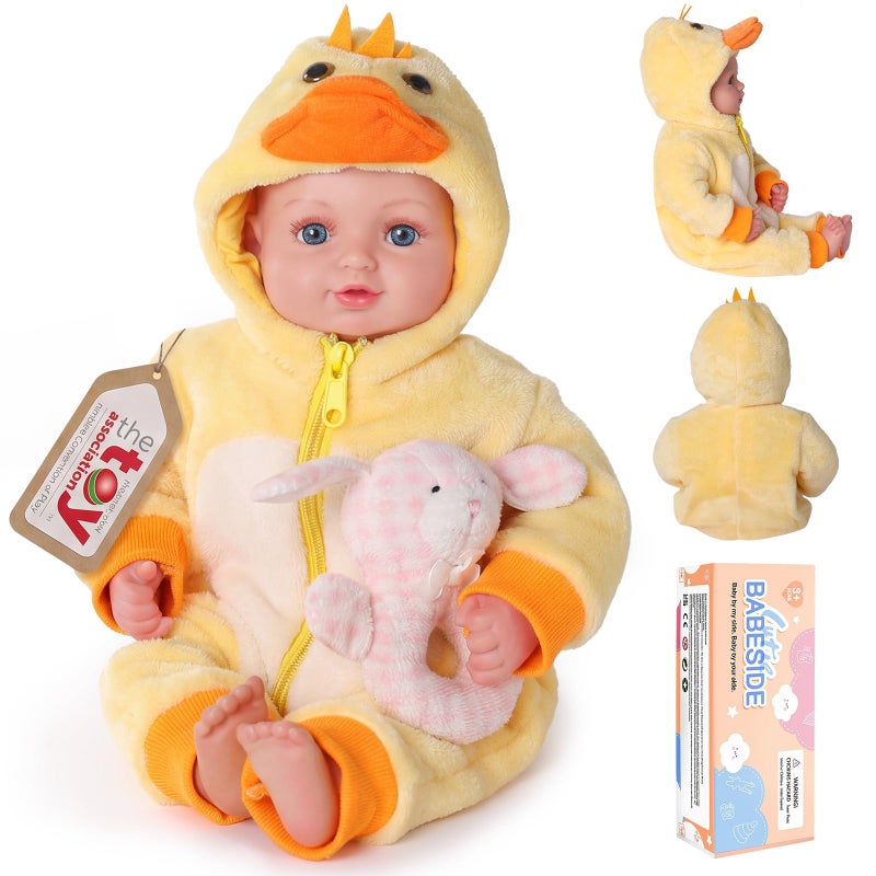 BABESIDE Value 5Piece Realistic Baby Doll Set Includes 15Inch Soft Body Doll Outfit Bottle Magnetic Pacifier Birth Certificate Ideal Gift for Kids 3 Birthday Pretend Play - Image 2
