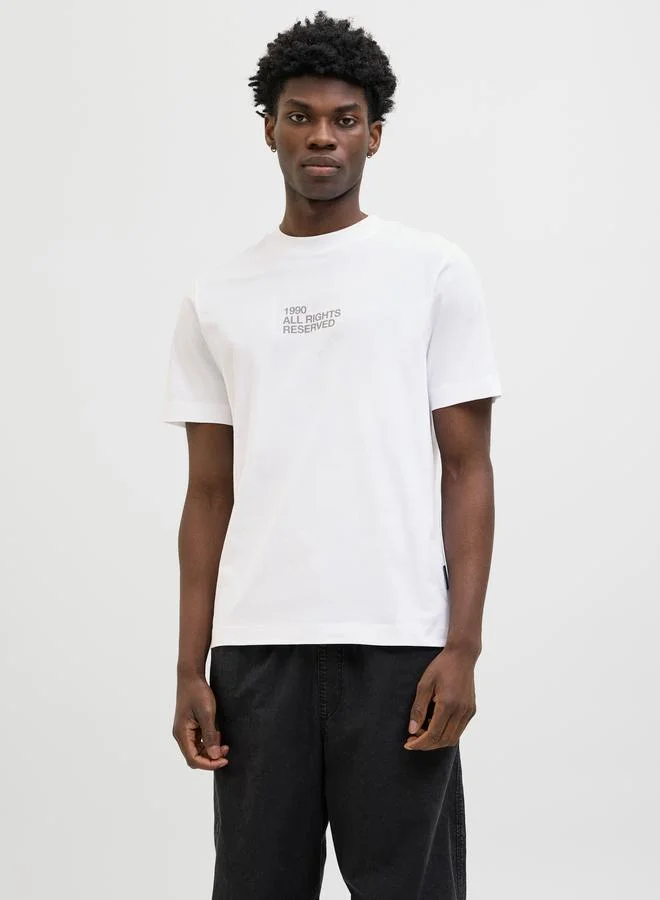 JACK & JONES Jack & Jones Slogan Print Crew Neck T-Shirt