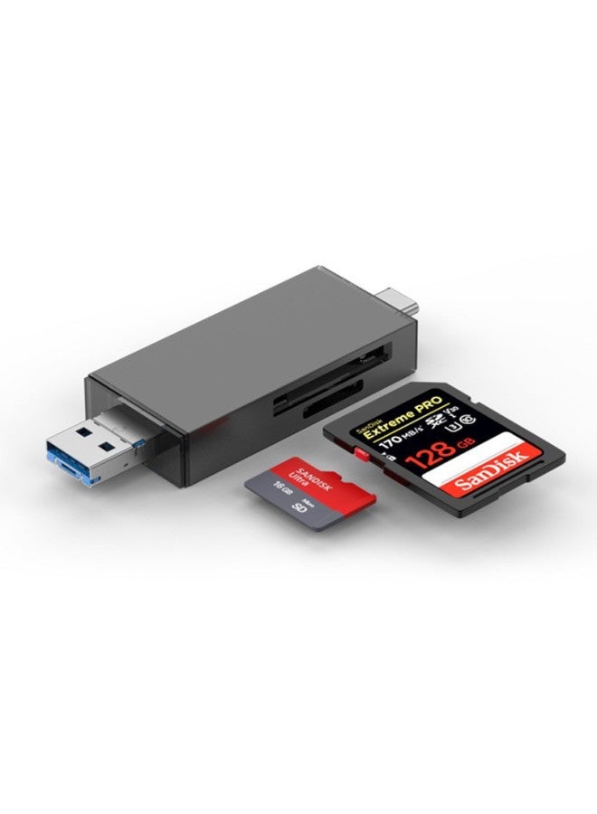 نيوترل موديل خاص قارئ بطاقات USB 3.0 للأجهزة المحمولة والكمبيوتر من الألومنيوم متعدد الوظائف بسرعة عالية مع منفذ Type-C و OTG - Image 5